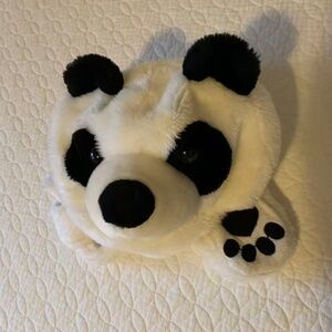 Cute, kid panda one piece hat &scarf, fluffy